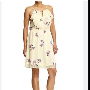 Old Navy Cream Floral Midi Dress